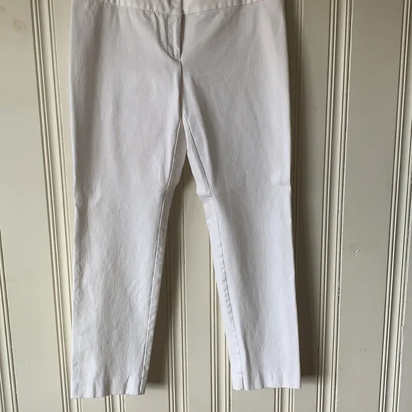 Alfani White Pants Size 12 Cotton/Rayon/Spandex - Picture 2 of 6